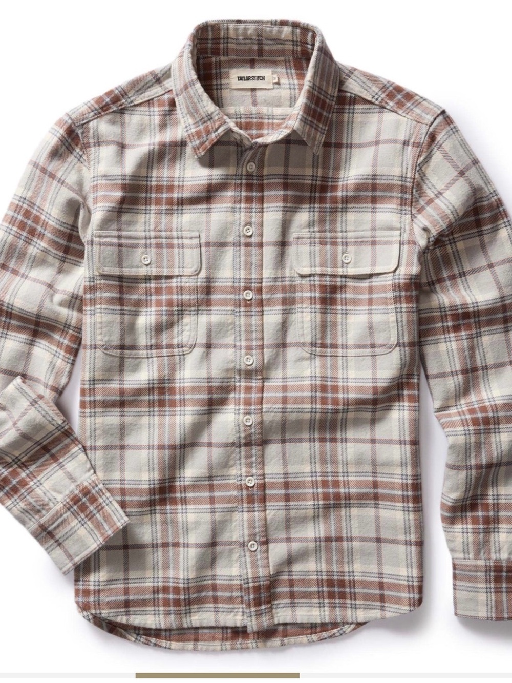 Taylor Stitch Ledge Shirt - Fossil Plaid - 44 / XL